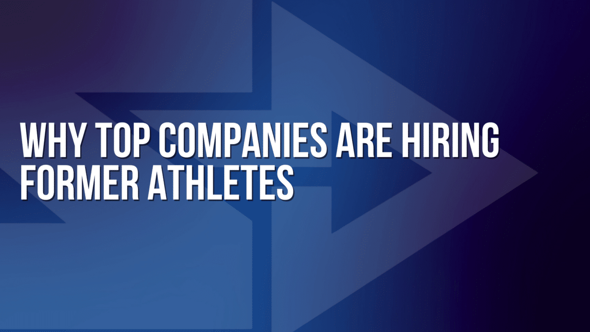 Graphic for a blog on hiring former athletes